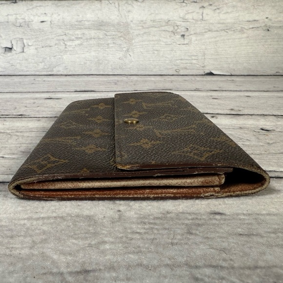 Louis Vuitton Portefeuille Sarah Long Bifold Wallet Brown Monogram Leather - Picture 6 of 16